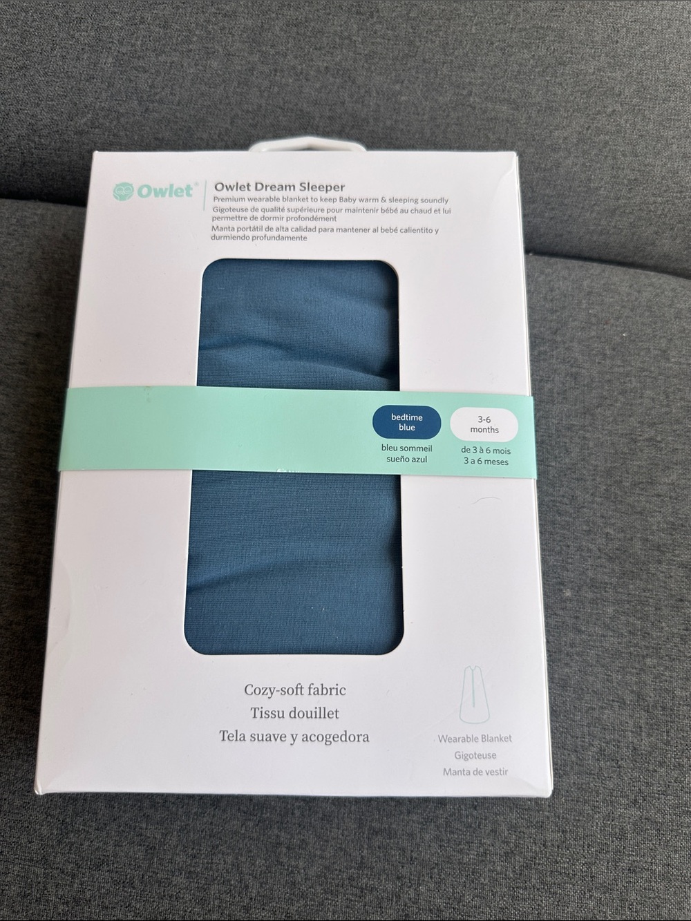 Owlet Dream Sleeper Wearable Blanket in Bedtime Blue - 3-6 Months